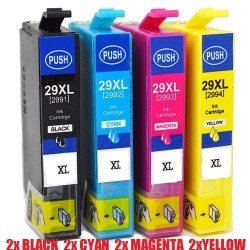 2X EPSON 29XL HIGH CAPACITY INK CARTRIDGES MULTIPACKS